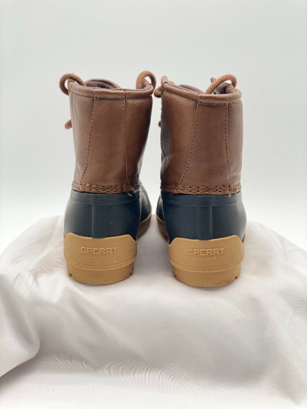 Sperry Port Duck Boots Toddler Size 1 Tan Brown Waterproof Rain Boots - Picture 4 of 7